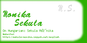 monika sekula business card